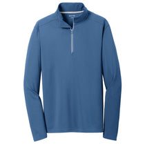 Sport-Tek Men's Dawn Blue Textured 1/4-Zip Pullover