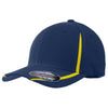 Sport-Tek True Navy/Gold Flexfit Performance Colorblock Cap