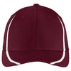 Sport-Tek Maroon/White Flexfit Performance Colorblock Cap