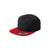 Sport-Tek Black/True Red Flat Bill Snapback Cap