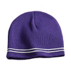 Sport-Tek Spectator Purple/White Beanie