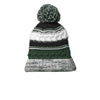 Sport-Tek Forest Green/Black/White Pom Pom Team Beanie