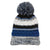 Sport-Tek True Royal/Black/White Pom Pom Team Beanie