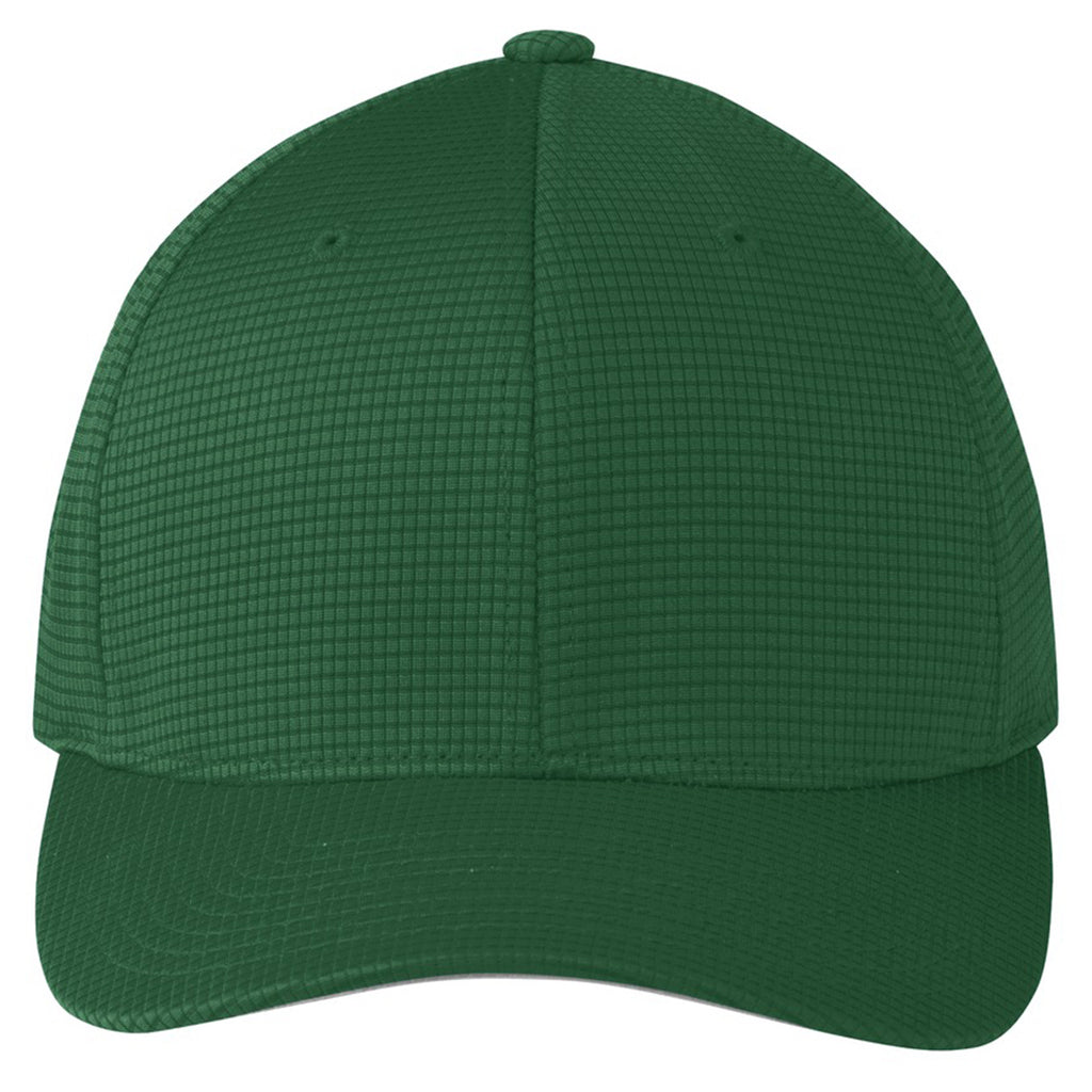 Sport-Tek Forest Green Flexfit Grid Texture Cap