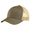 Sport-Tek Chocolate Brown/Khaki Yupoong Retro Trucker Cap