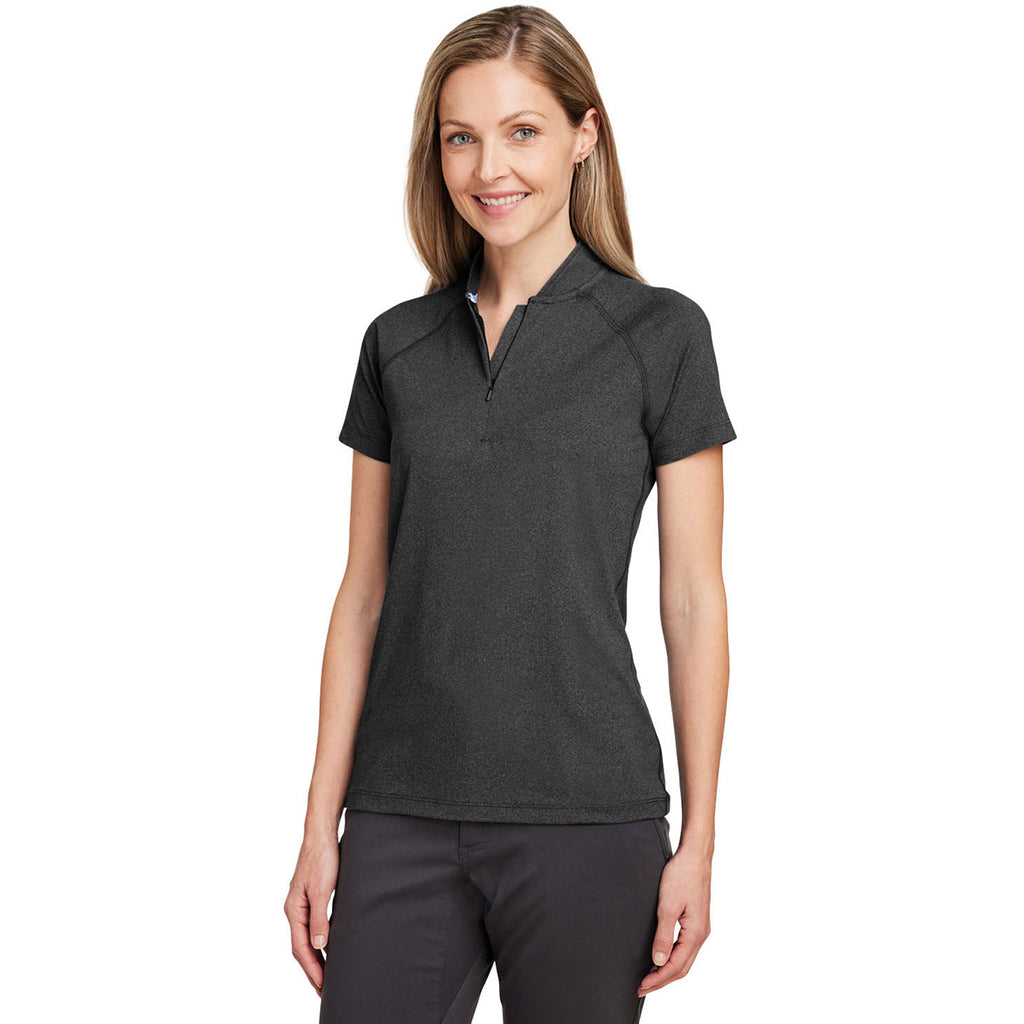 Swannies Golf Women's Black Heather Quinn Polo