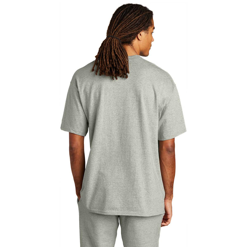 Champion Men's Oxford Grey Heritage 7-oz Jersey Tee