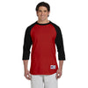 Champion Men's Scarlet/Black Baseball T-Shirt