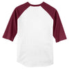 Sport-Tek Men's White/Cardinal Colorblock Raglan Jersey