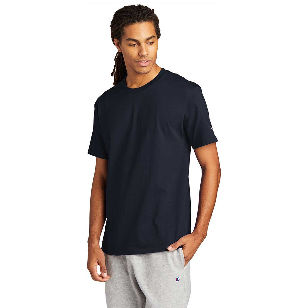 Champion Men's Navy Heritage 6-oz Jersey Tee