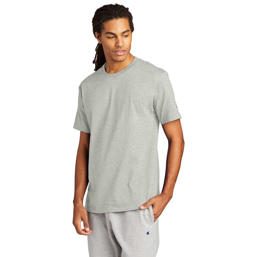 Champion Men's Oxford Grey Heritage 6-oz Jersey Tee