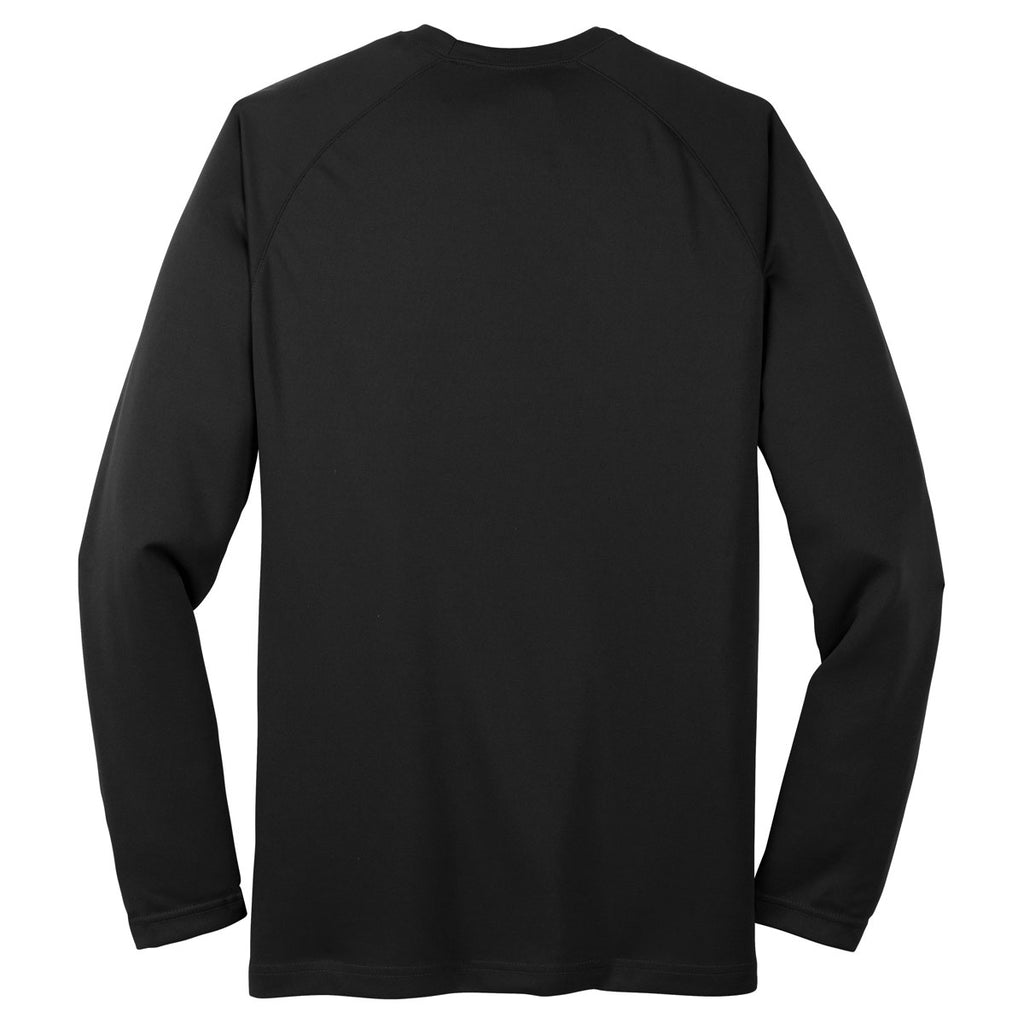 Sport-Tek Men's Black Dry Zone Long Sleeve Raglan T-Shirt