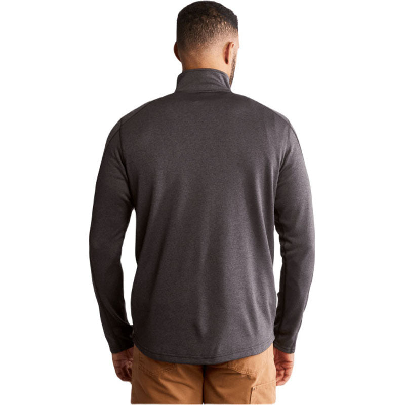 Timberland Men's Dark Charcoal Heather Understroy Quarter zip Fleece