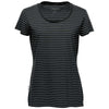 Stormtech Women's Black/Grey Heather Railtown Crew Neck Tee