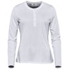 Stormtech Women's White Torcello Long Sleeve Henley