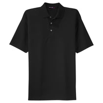 Sport-Tek Men's Black Tall Dri-Mesh Polo