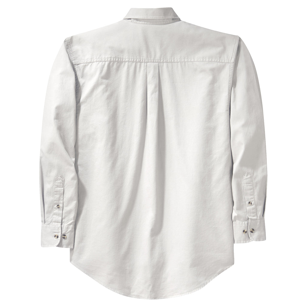 Port Authority Men's White Tall Long Sleeve Twill Shirt