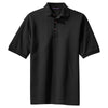 Port Authority Men's Black Tall Pique Knit Polo