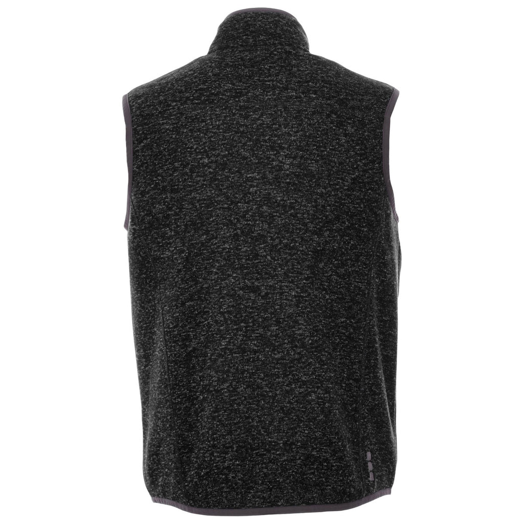 Elevate Men's Black Smoke Heather Fontaine Knit Vest