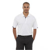 Elevate Men's White Kiso Short Sleeve Polo