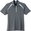 Elevate Men's Steel Grey Quinn Short Sleeve Polo