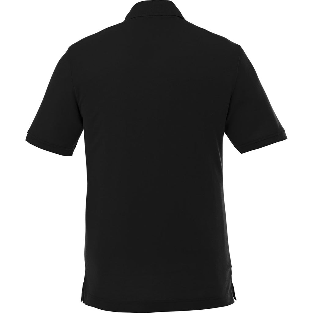 Elevate Men's Black Crandall Short Sleeve Polo