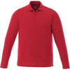 Trimark Men's Team Red Mori Long Sleeve Polo