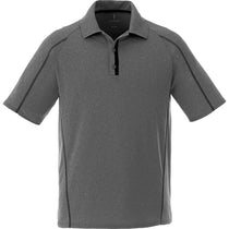 Elevate Men's Heather Dark Charcoal Macta Short Sleeve Polo