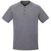 Elevate Men's Heather Charcoal Somoto Eco Short Sleeve Henley