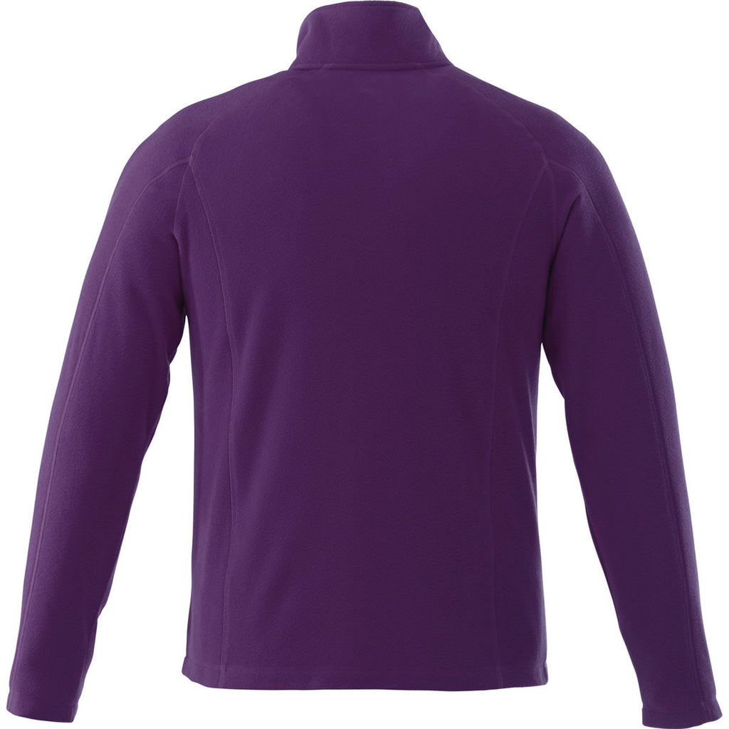 Elevate Men's Dark Plum Rixford Polyfleece Jacket