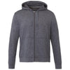 Elevate Men's Heather Dark Charcoal Lavar Eco Knit Full Zip Hoody