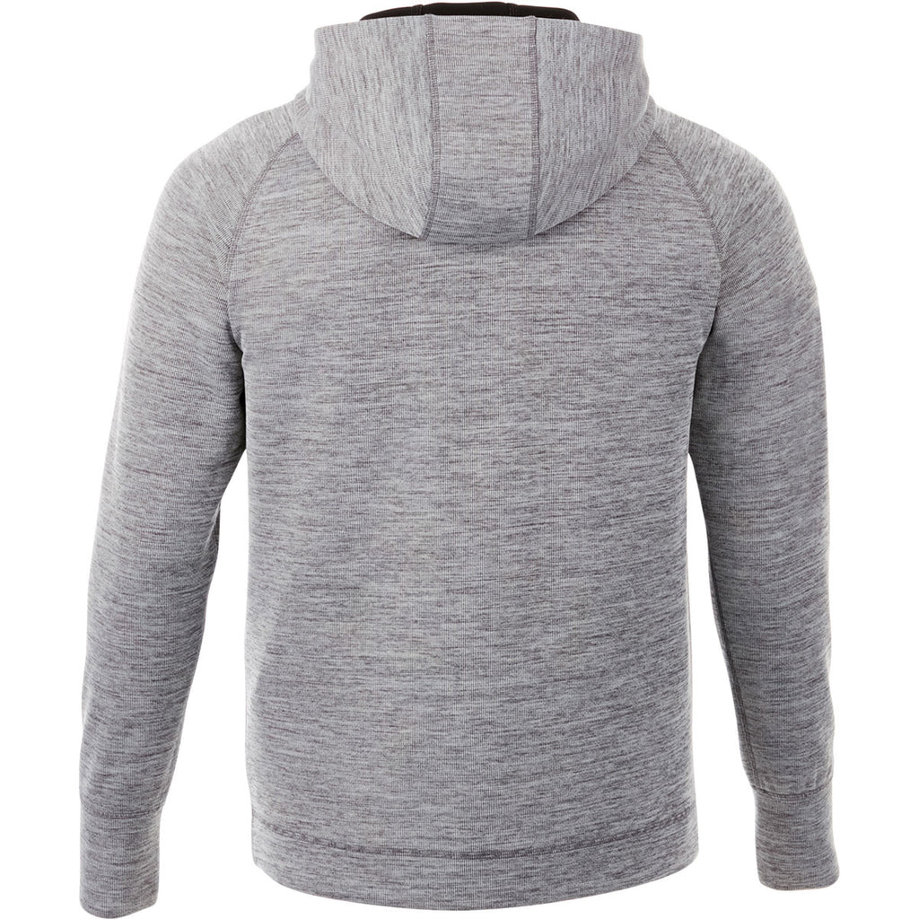 Elevate Men's Heather Charcoal Odell Knit Zip Hoody