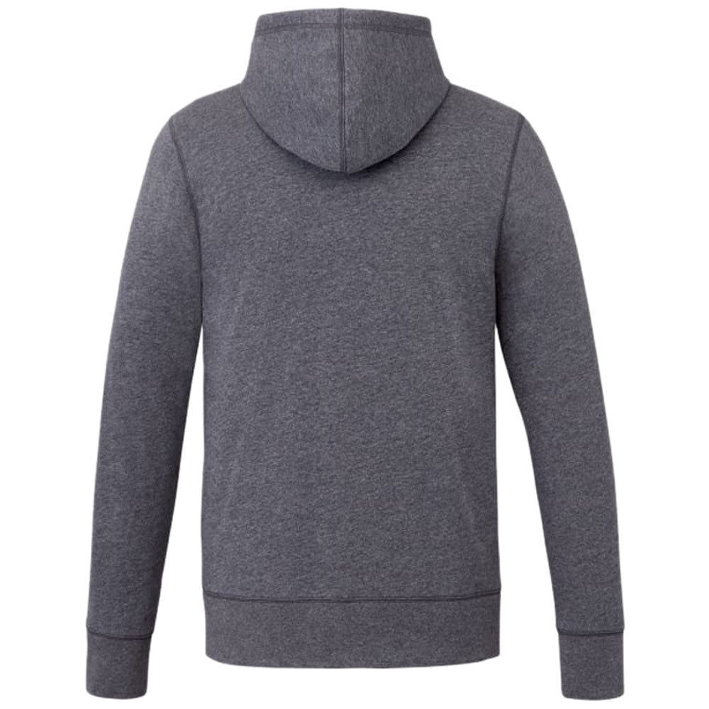 Elevate Men's Heather Dark Charcoal Argus Eco Fleece Full Zip Hoody