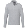 Elevate Men's Heather Grey Rigi Eco Knit Quarter Zip