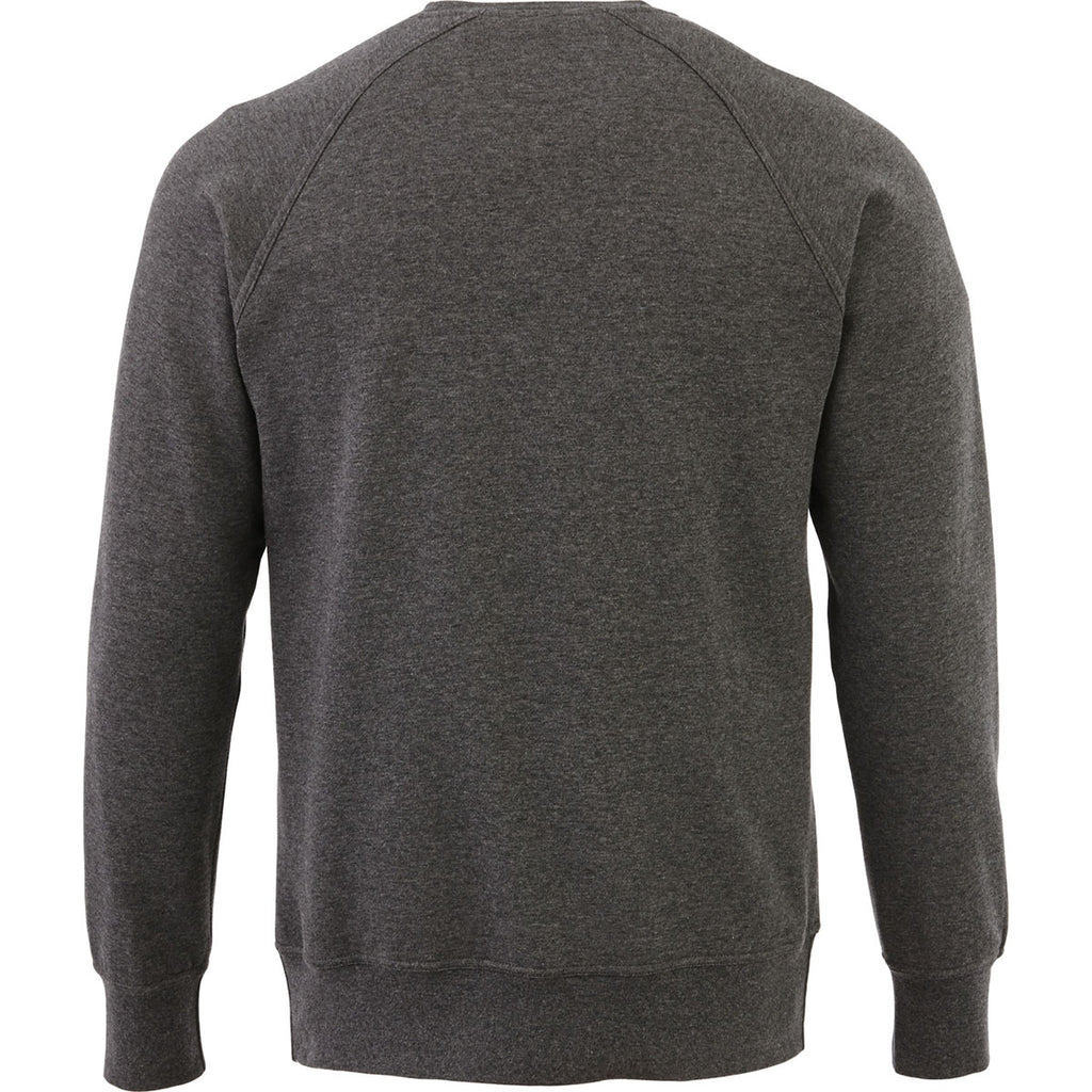 Elevate Men's Heather Dark Charcoal Krueger Fleece Crew