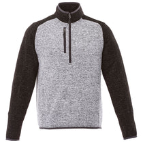 Elevate Men's Light Heather Grey/Black Smoke Heather Vorlage Half Zip Knit Jacket