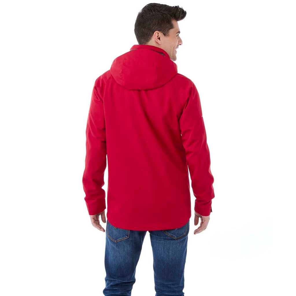 Elevate Men's Team Red/Heather Dark Charcoal Arlington 3-in-1 Jacket