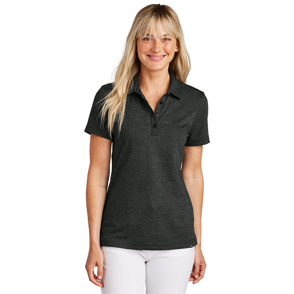 TravisMathew Women's Black Heather Sunnyvale Polo