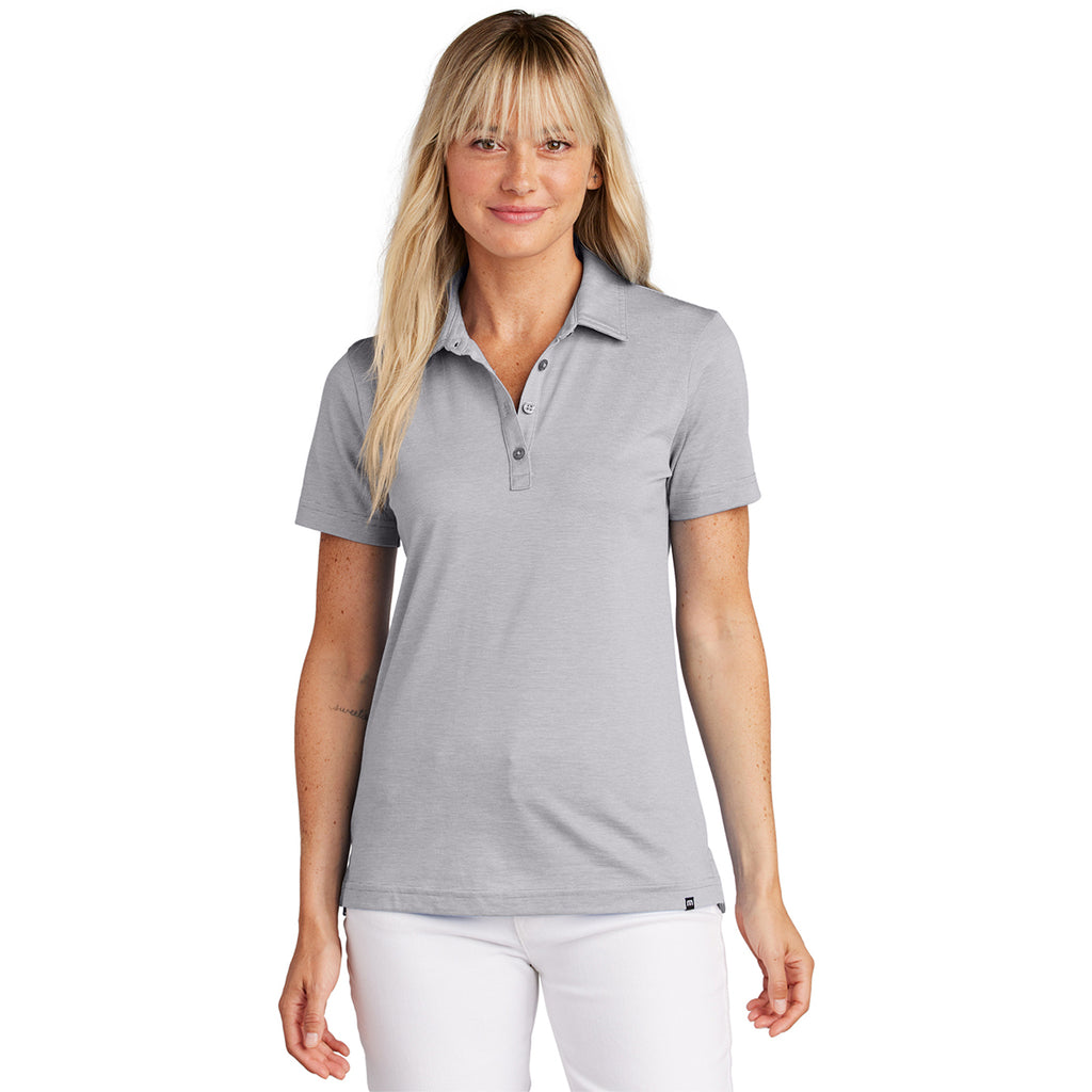 TravisMathew Women's Light Grey Heather Sunnyvale Polo