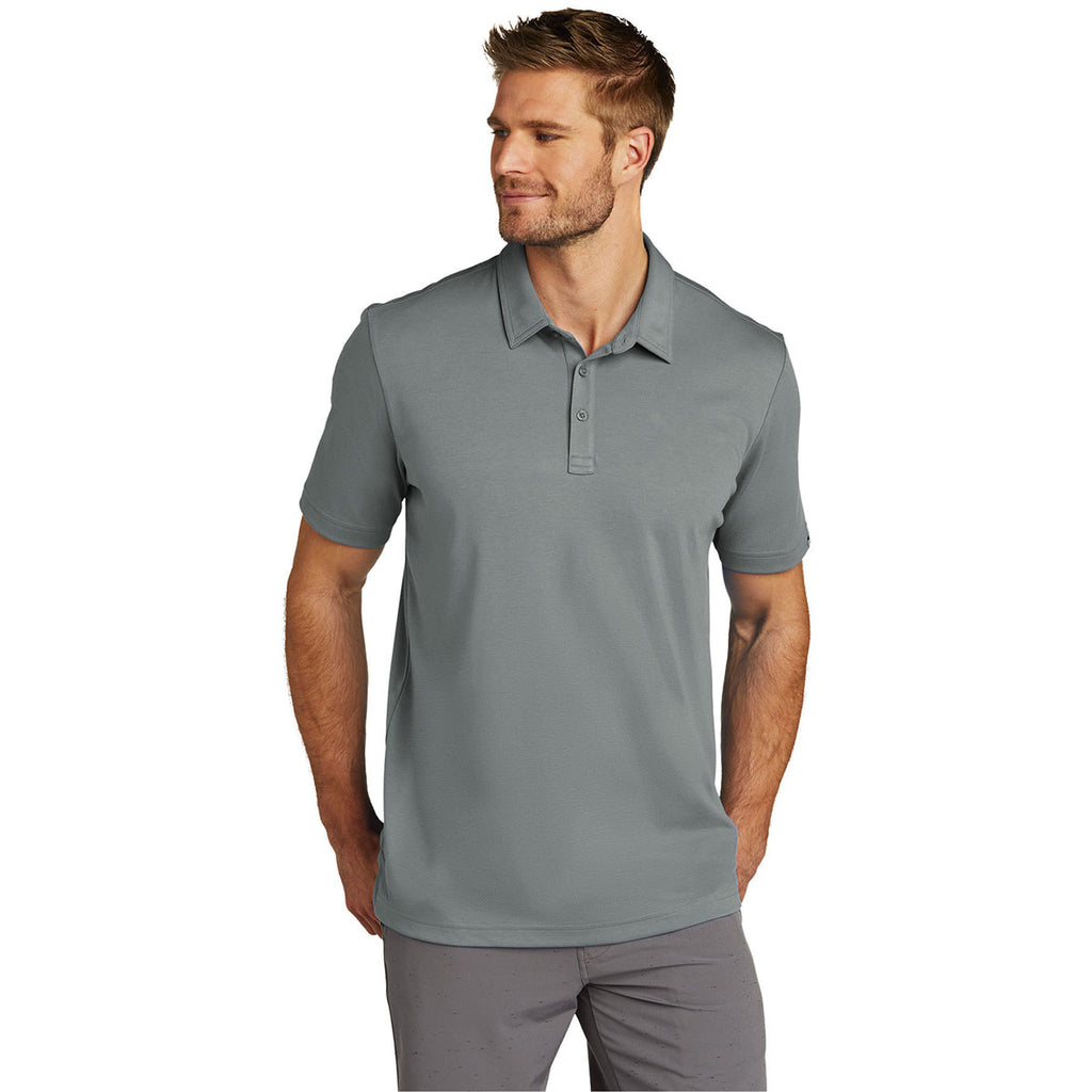 TravisMathew Men's Quiet Shade Grey Oceanside Solid Polo