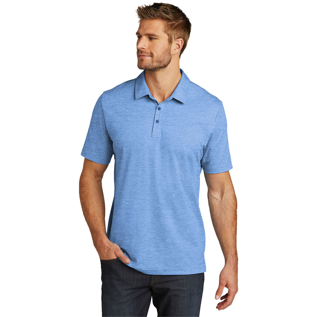 TravisMathew Men's Classic Blue Heather Oceanside Heather Polo