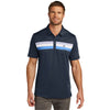 TravisMathew Men's Blue Nights Cabana Chest Stripe Polo