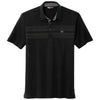 TravisMathew Men's Black Monterey Chest Stripe Polo