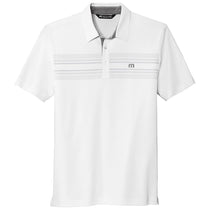 TravisMathew Men's White Monterey Chest Stripe Polo