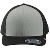 TravisMathew Heather Grey/Black Cruz Colorblock Trucker Cap