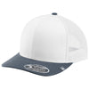 TravisMathew White/Vintage Indigo Cruz Colorblock Trucker Cap