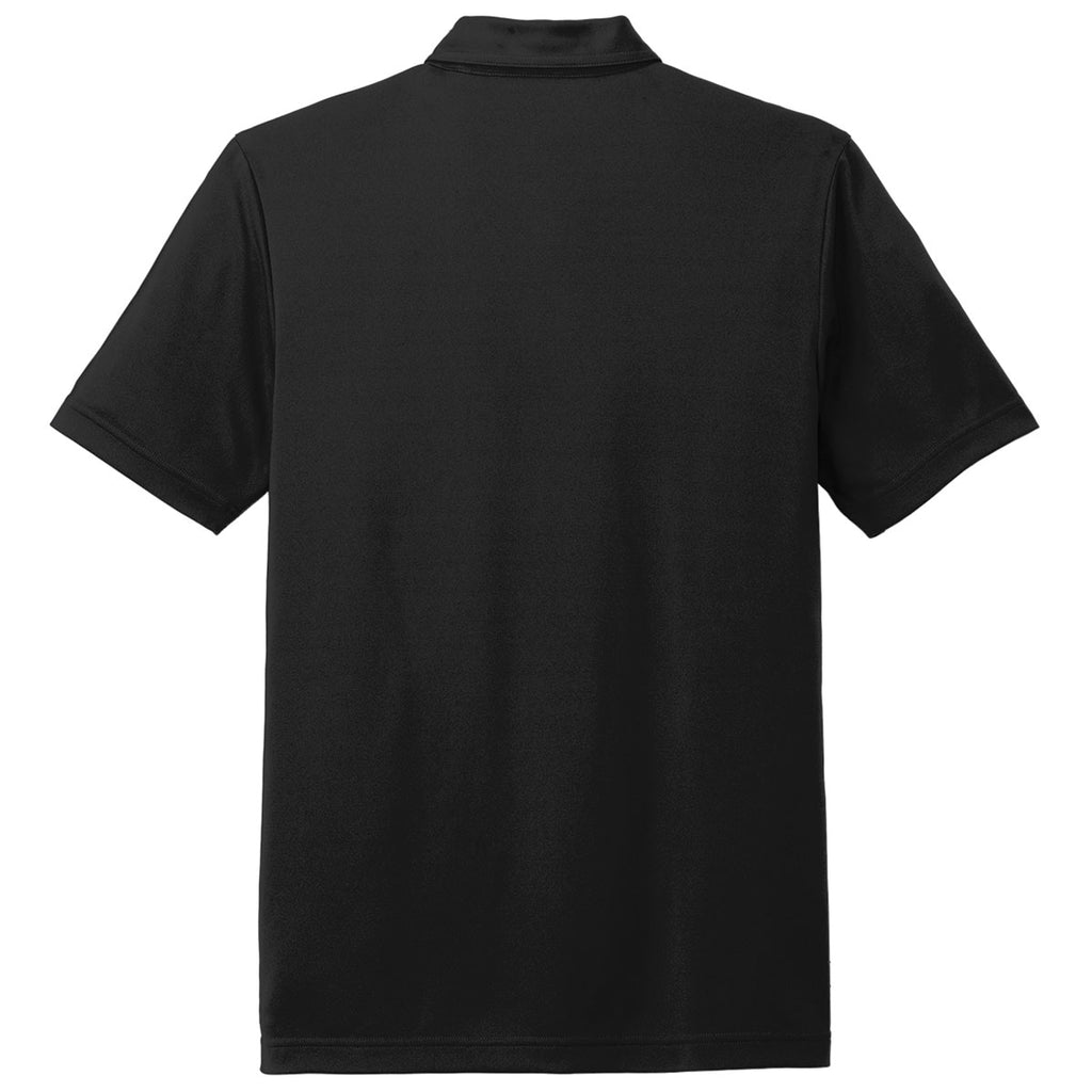 TravisMathew Men's Black Coto Performance Chest Stripe Polo