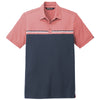 TravisMathew Men's Cardinal Heather/Blue Nights Sunset Blocked Polo