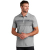 TravisMathew Men's Quiet Shade Grey Heather Coastal Chest Stripe Polo