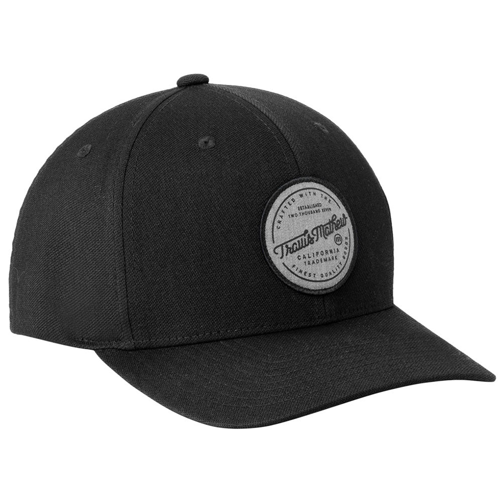 TravisMathew Black On Ice Patch Cap